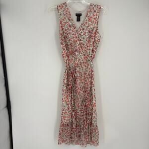 Kate and Lily Floral Mesh Tiered Midi Dress Size 6 Cottagecore Feminine
